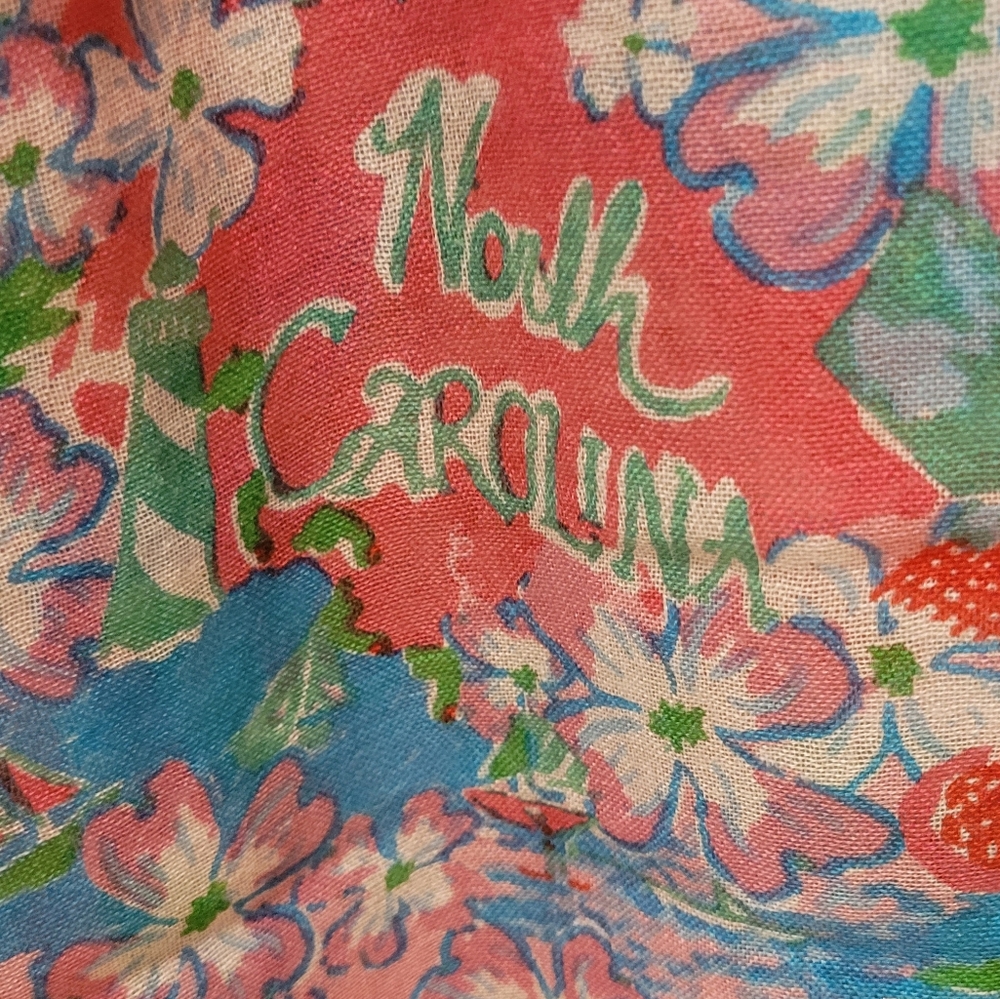 🔥🦄🔥 HTF Vintage Lilly Pulitzer North Carolina Murfee Scarf